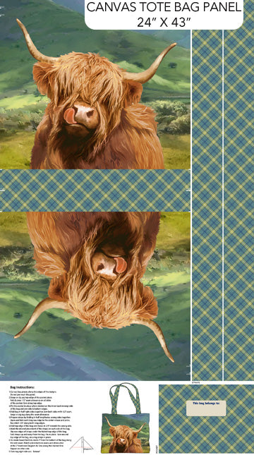 Canvas bag panel Highland Home