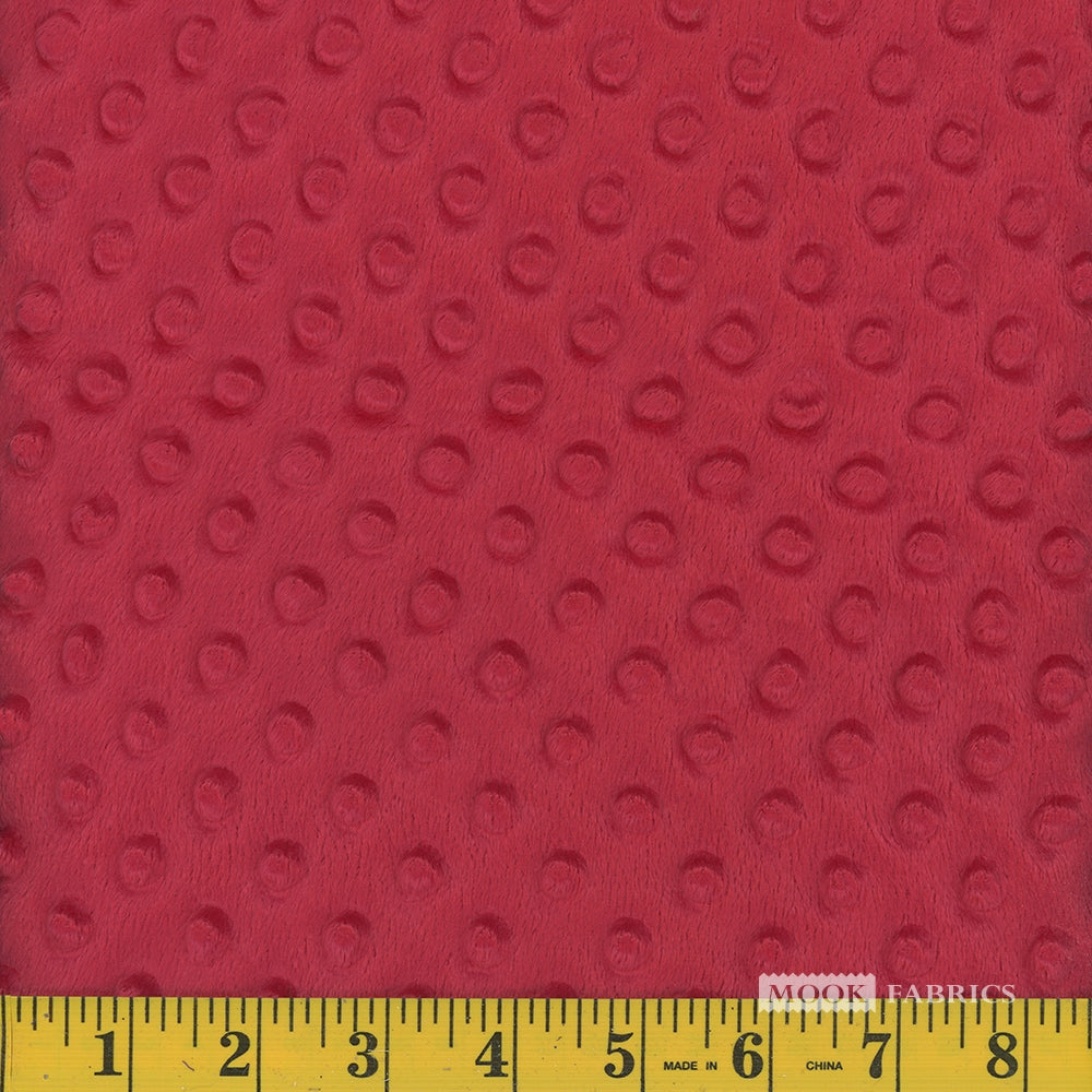 minky  softy dot Red