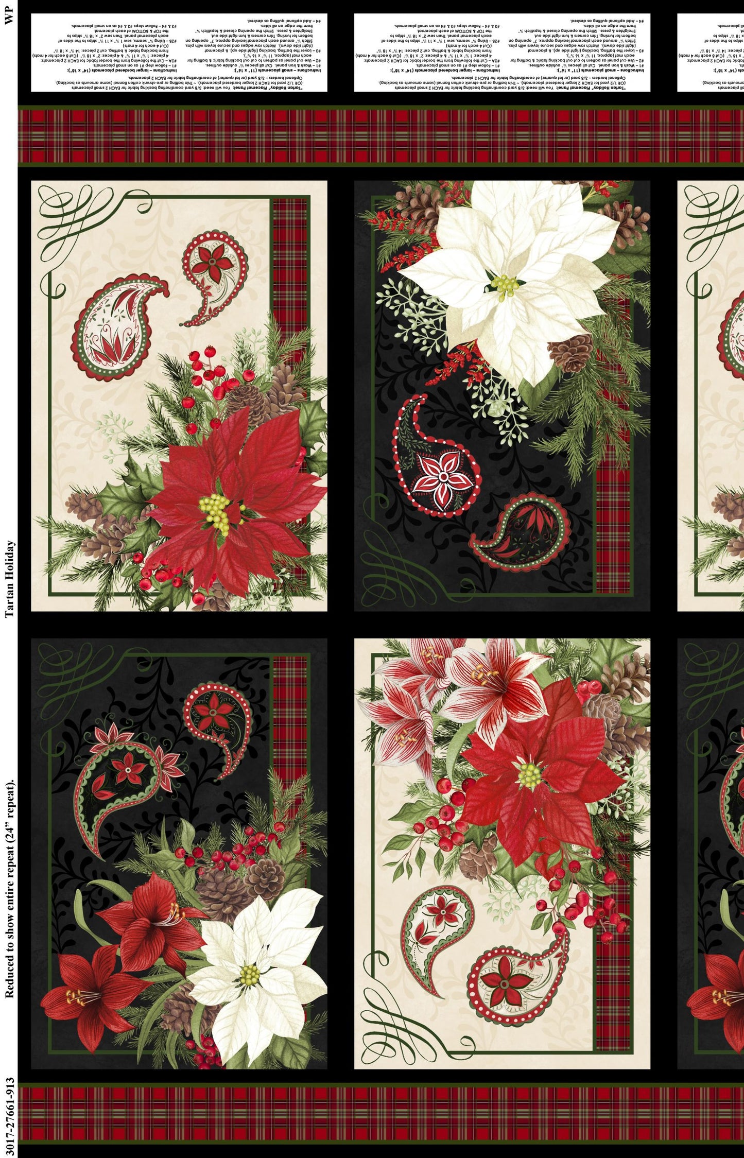 Tartan holiday placemat set