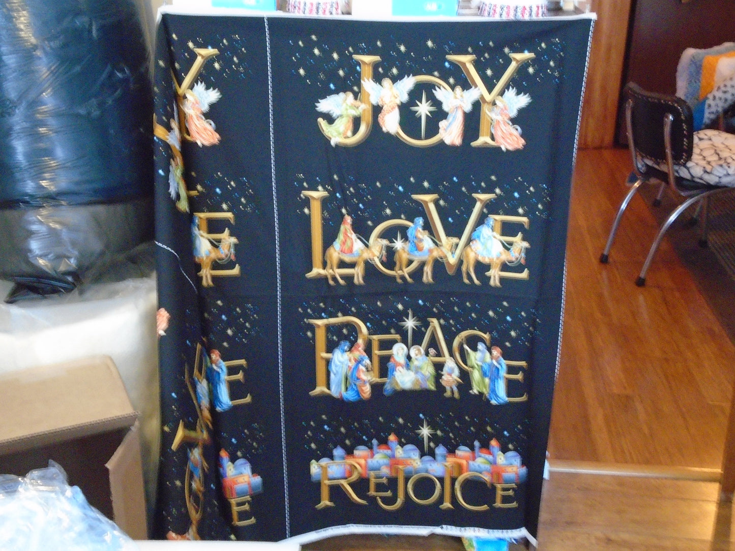 JOY Love Peace Rejoice panel (only 3 left)