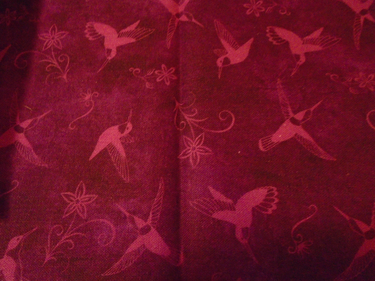 Batiks / birds /deep purple