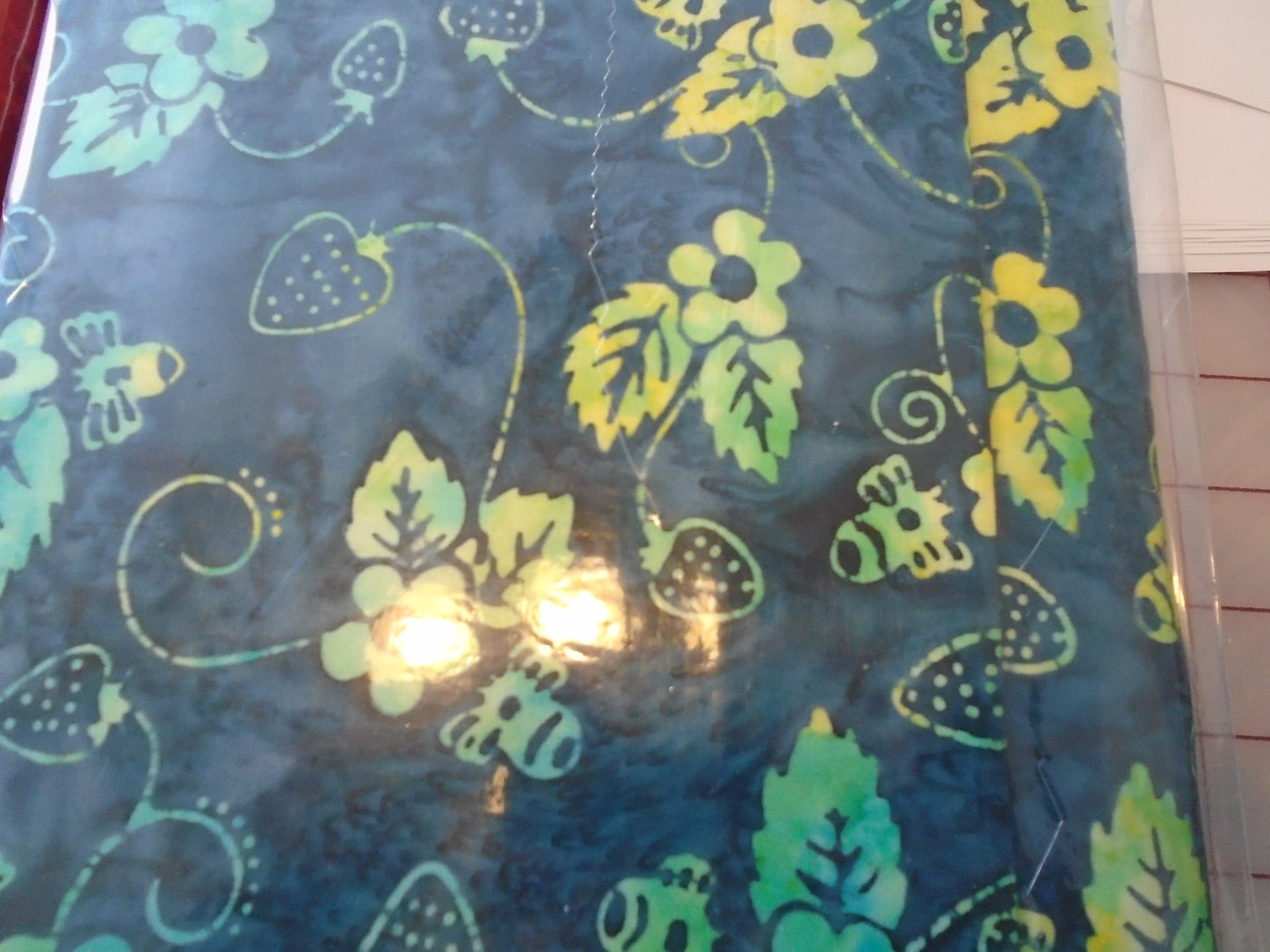 Plains People Navy/greens/yellows strawberry