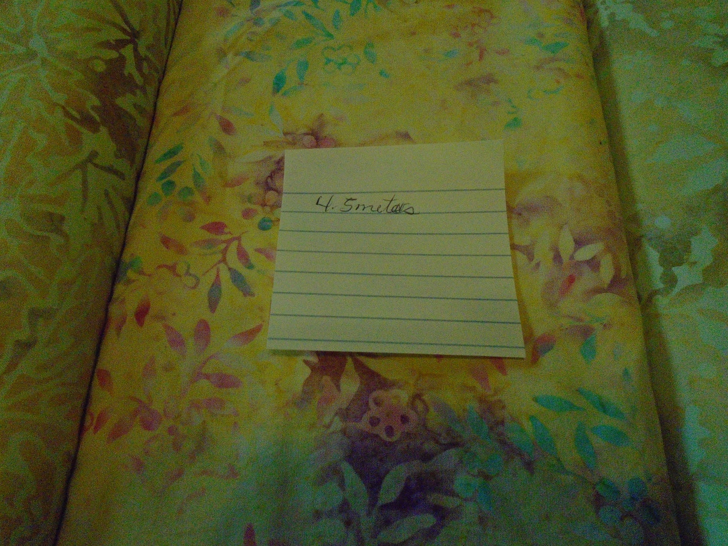 Batiks/ yellow mutli leaves