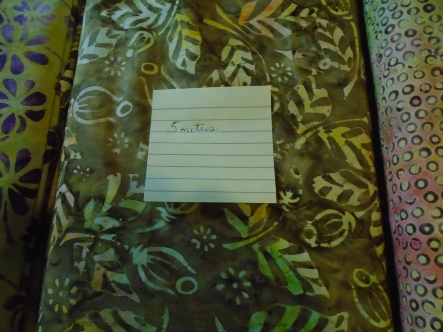 Batiks/ green yellow leaf