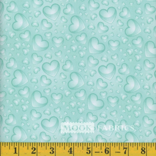 Gradient Hearts - green Flannel