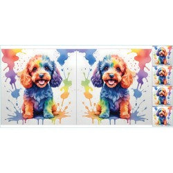 Watercolour rainbow dog