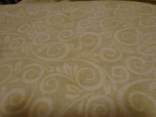 beige spiral 108" flannel