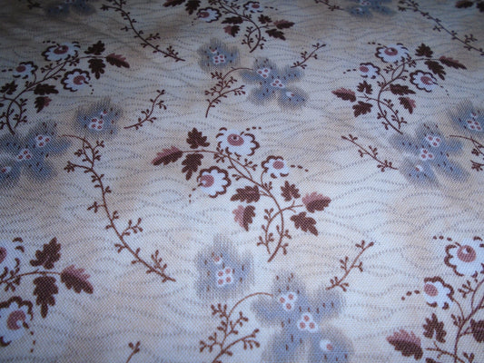 Cream/ brown floral