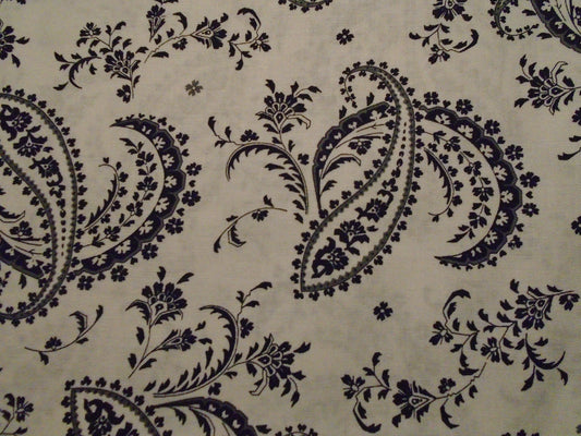 White & black paisley