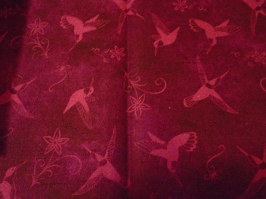 Batiks / birds /deep purple