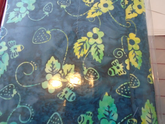 Plains People Navy/greens/yellows  strawberry