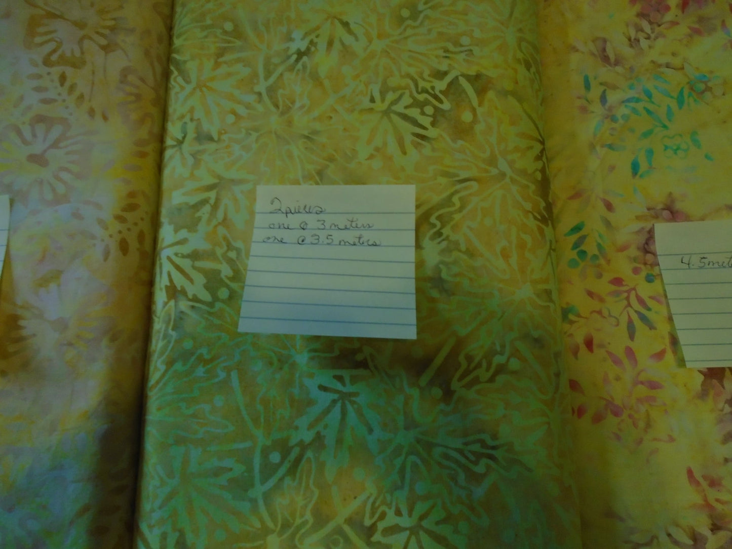 Batiks/ yellow green