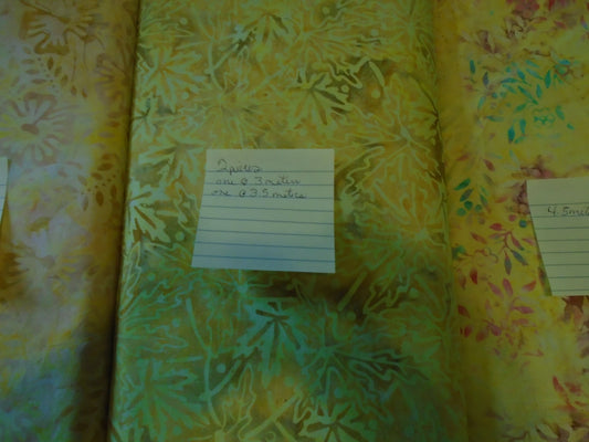 Batiks/ yellow green