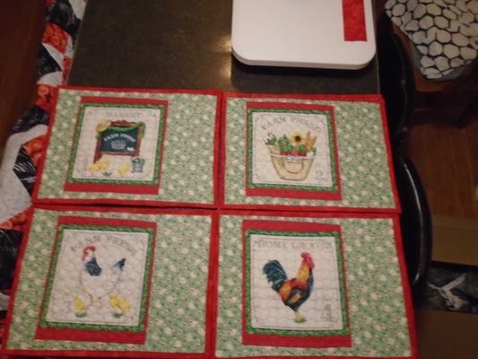 Chicken placemats -individual mats