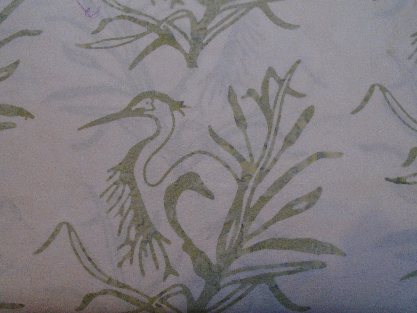 Batik cream greenish grey heron