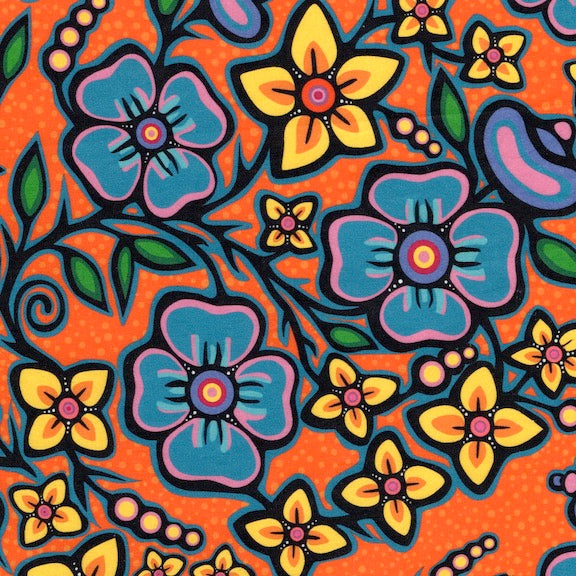 JT OJIBWAY FLORALS- Orange