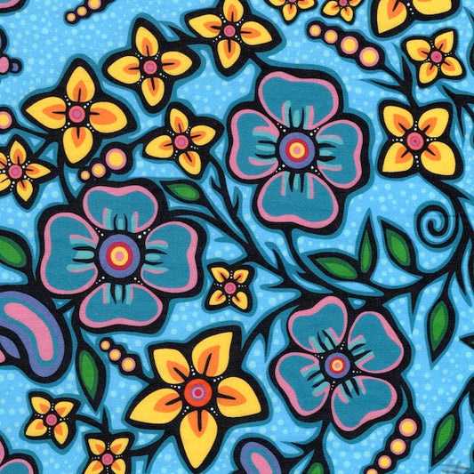 JT OJIBWAY FLORALS - Turquoise