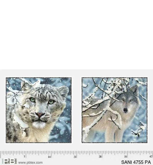 spirit animals Snow Leopard/Wolf Panel