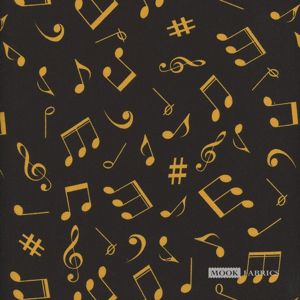 Black/Gold Music notes